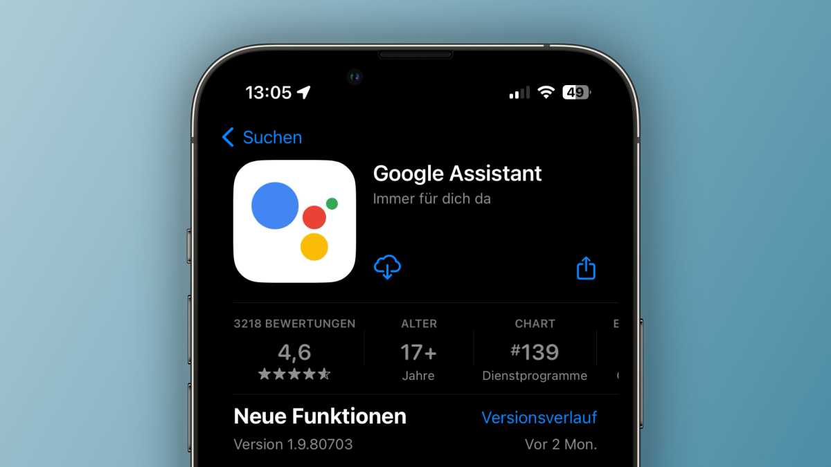 Google Assistant im App Store