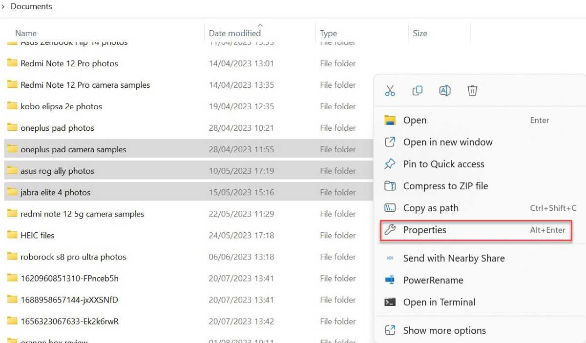 Windows 11 hide files method screenshot