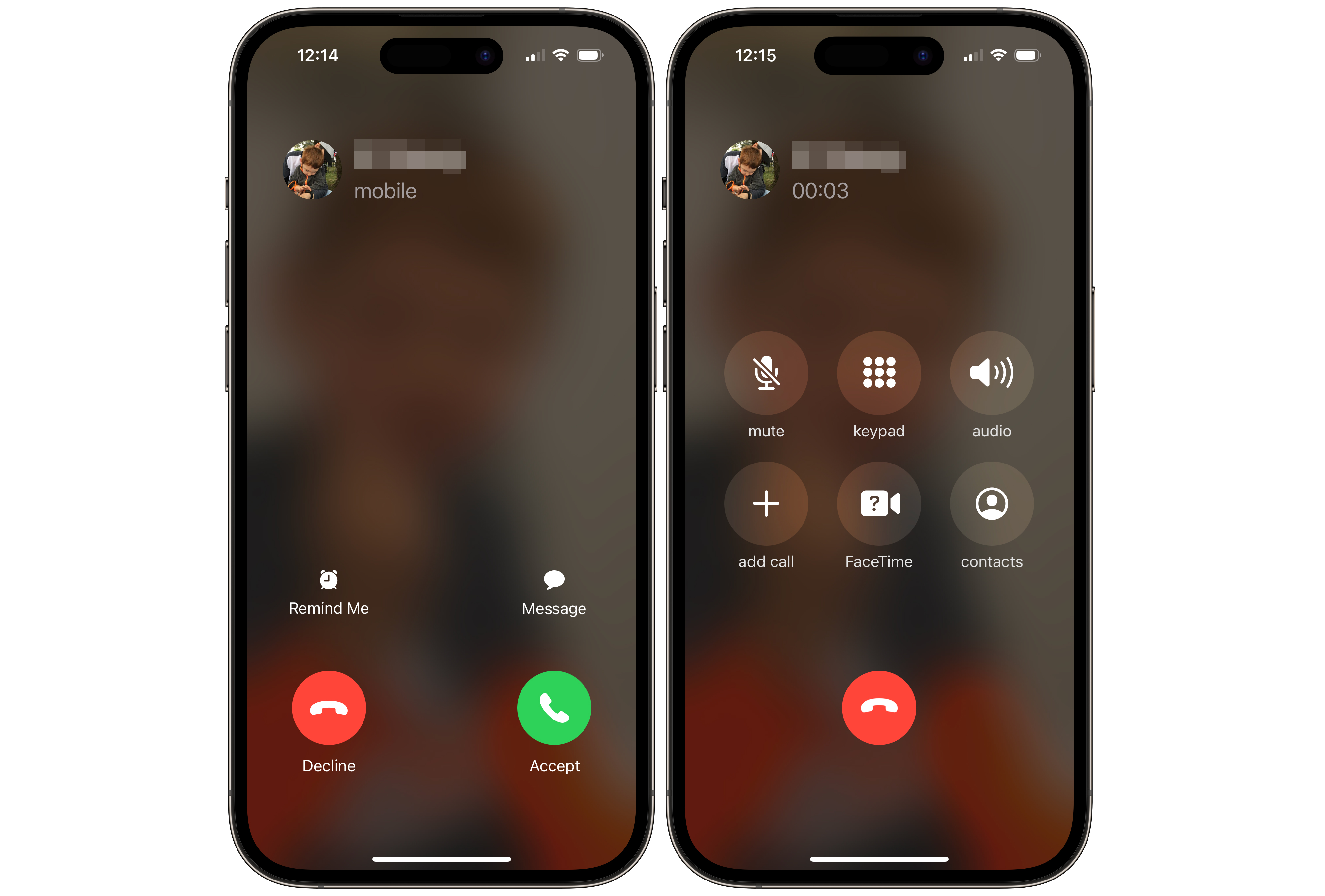 iOS 16 call interface