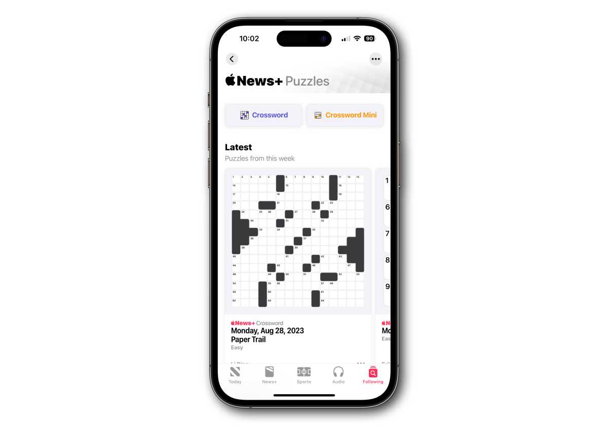 iOS 17 Crossword selection
