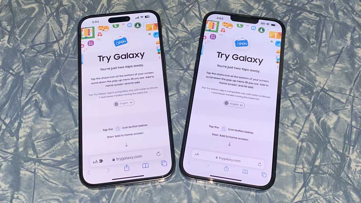 iPhones Try Galaxy Home screen