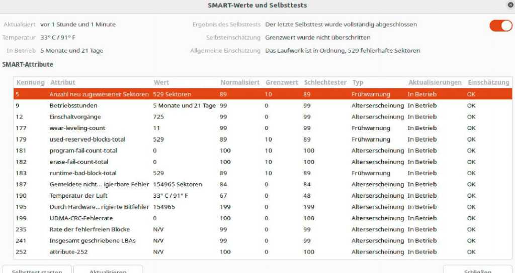 Image: Laufwerksdefekte in Linux erkennen â so geht's