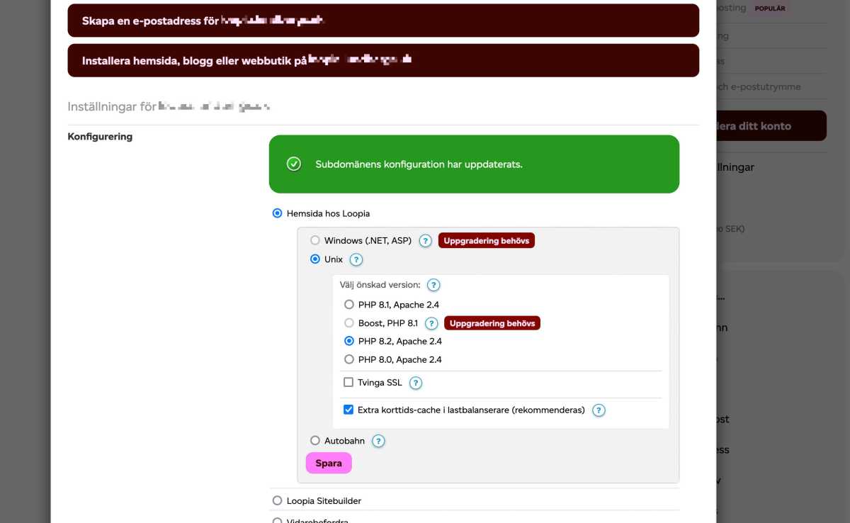 Loopia admin