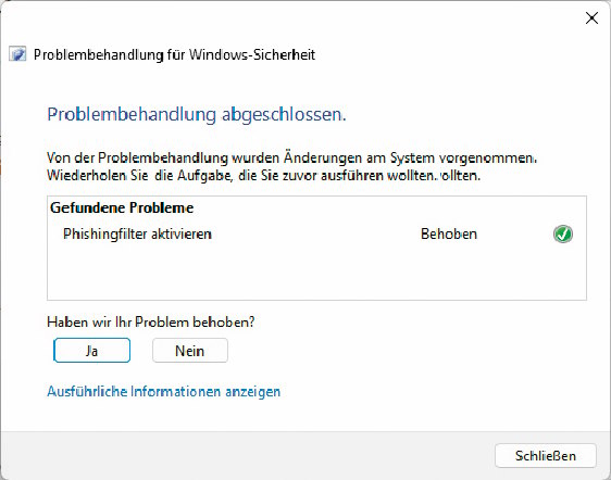 Problembehandlung für Windows-Sicherheit