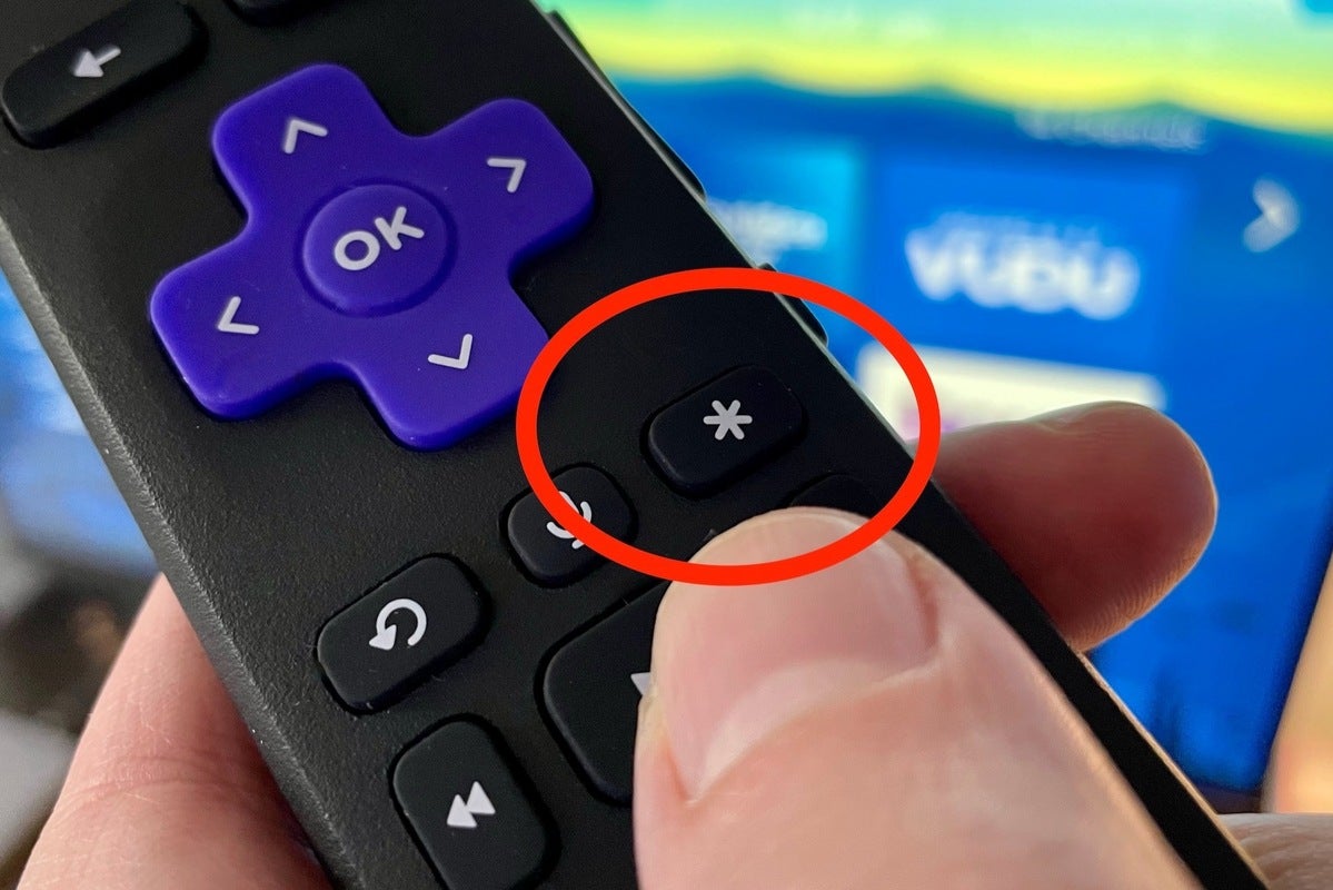 Roku remote Options button