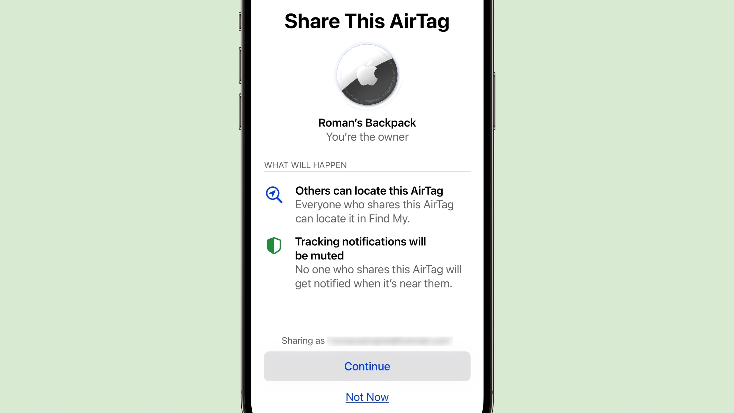 How To Share An AirTag Or Tracked Item In The Find My App | Macworld