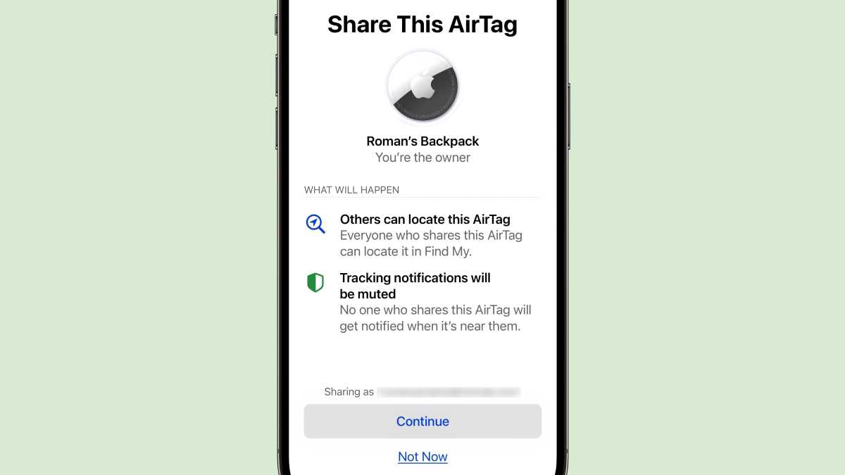 How to share an AirTag or tracked item in the Find My app Macworld