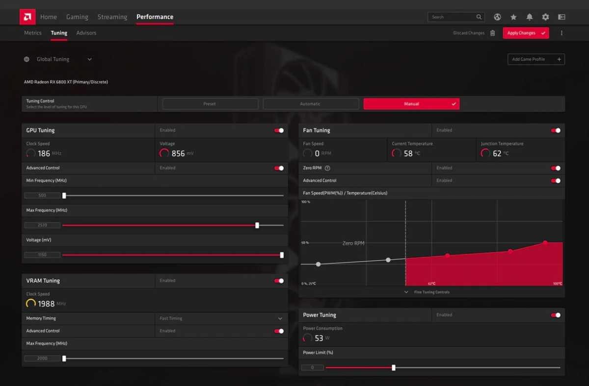 AMD software adrenaline edition performance tuning