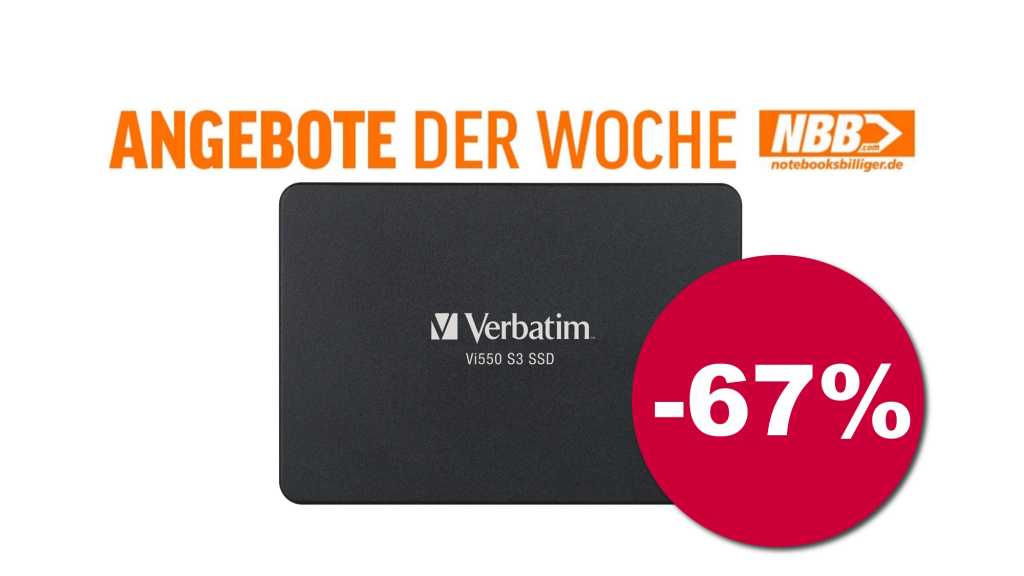 Image: SSD fÃ¼r 36,99 Euro: 67 % gÃ¼nstiger bei Notebooksbilliger.de