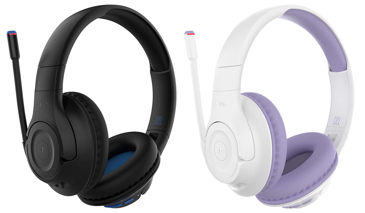 Belkin SoundForm Inspire Wireless Over-Ear Headset for Kids – Best kids wireless headphones with boom microphone