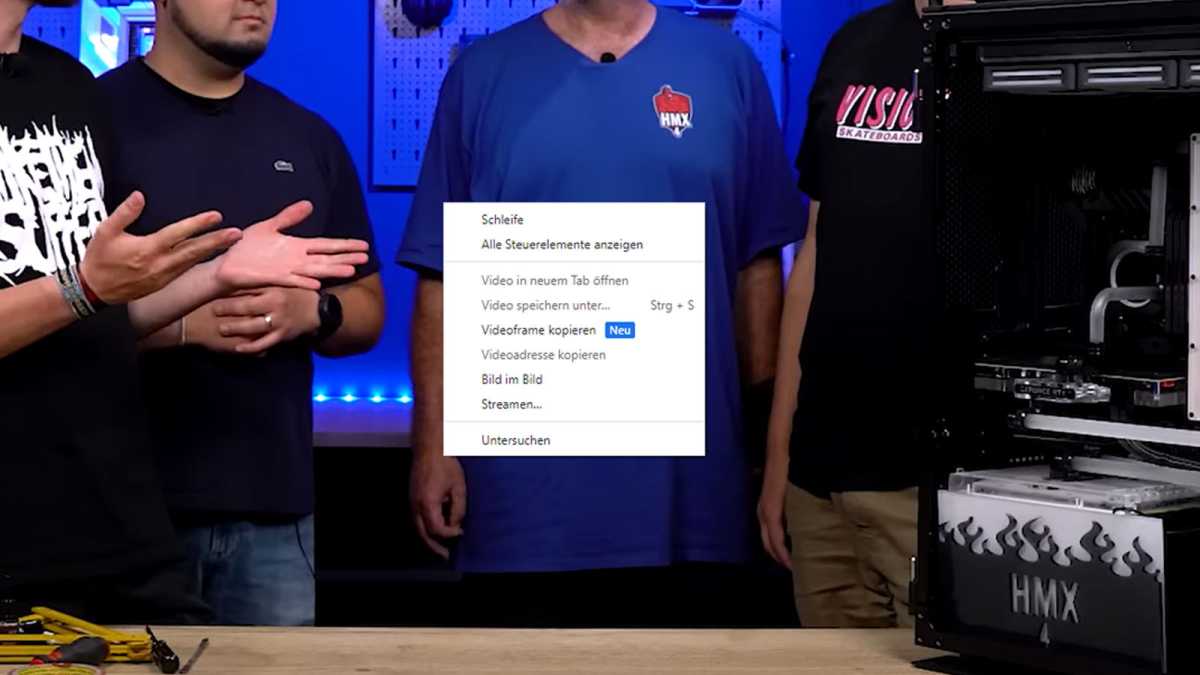 Chrome Videoframe kopieren aus Video