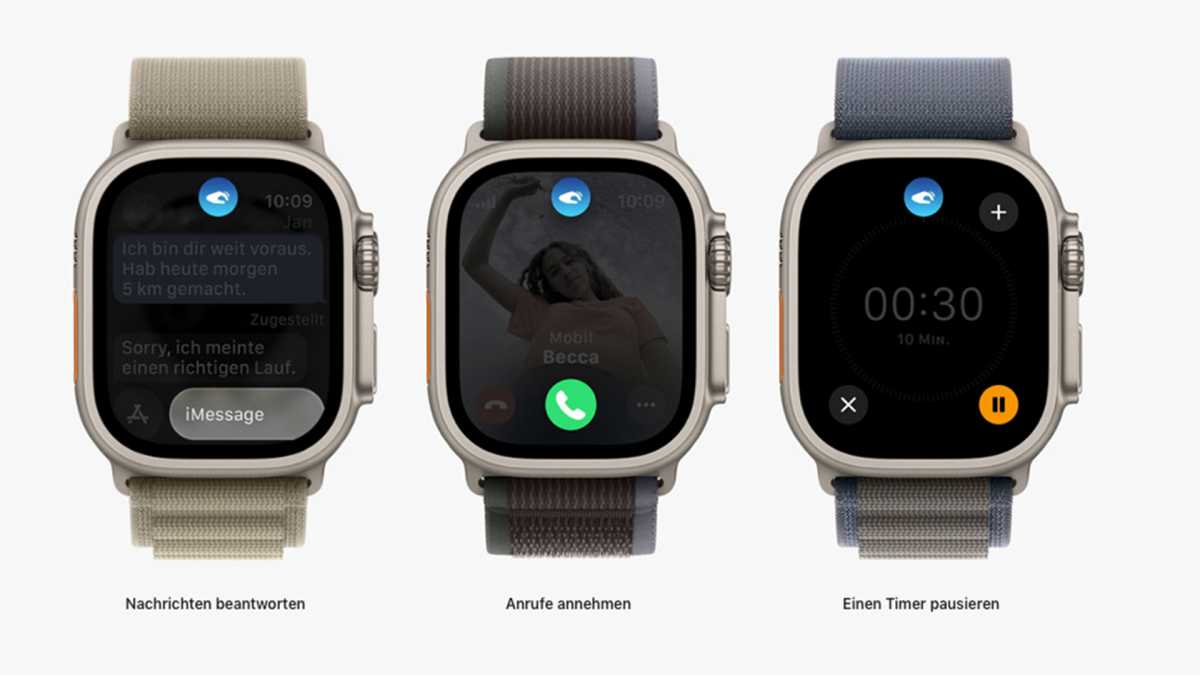 Die Apple Watch Ultra 2 lässt sich mit nur einer Hand bedienen 