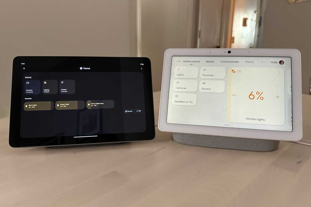 Google Pixel Tablet with Google Nest Hub Max home controls