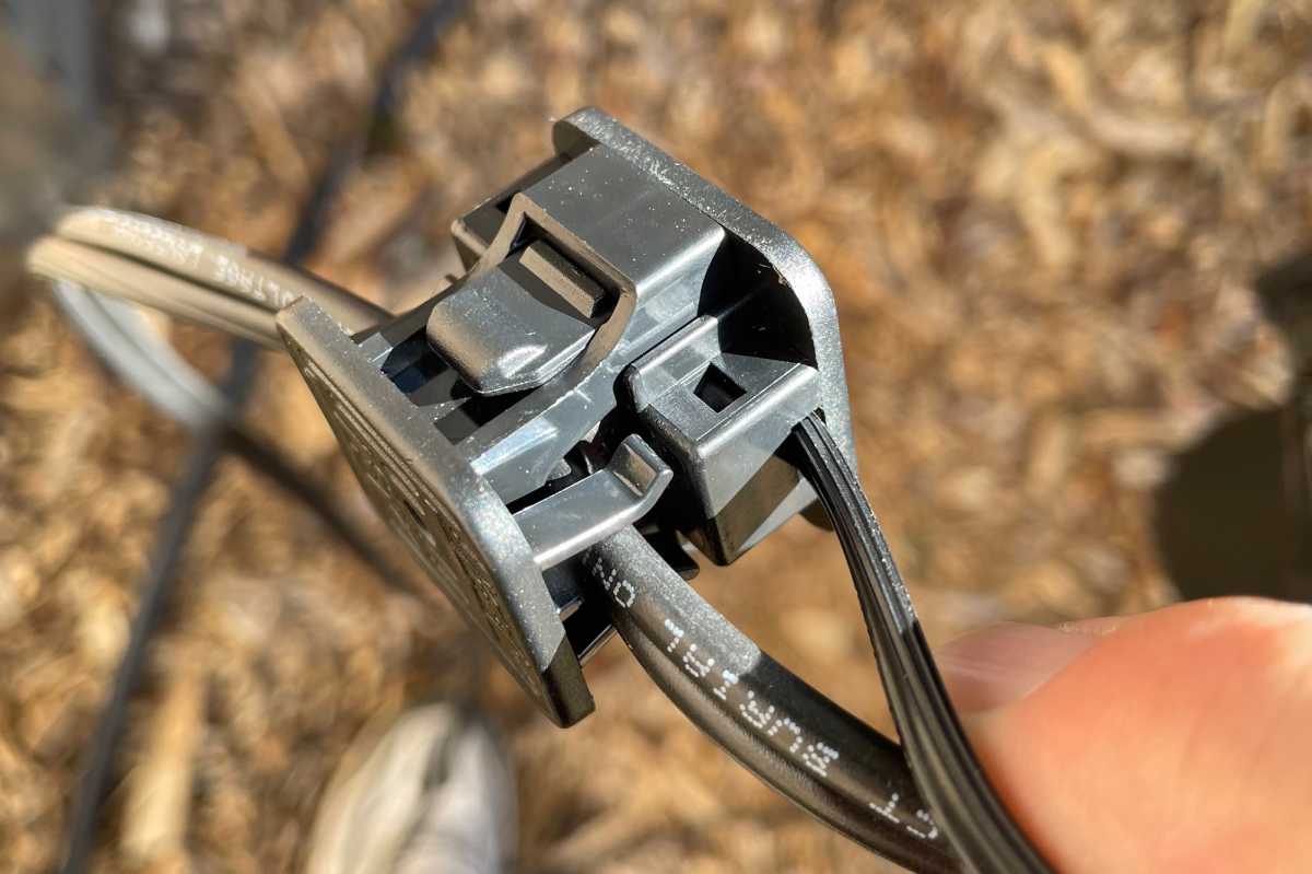 Low-voltage wire in Hampton Bay wiring block