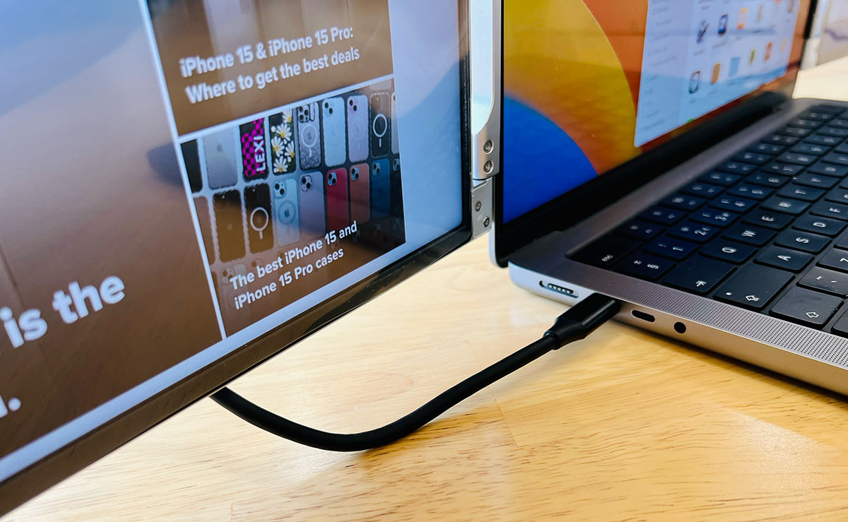 Limink Al Alloy Portable Triple Monitor (LK14) USB-C connection