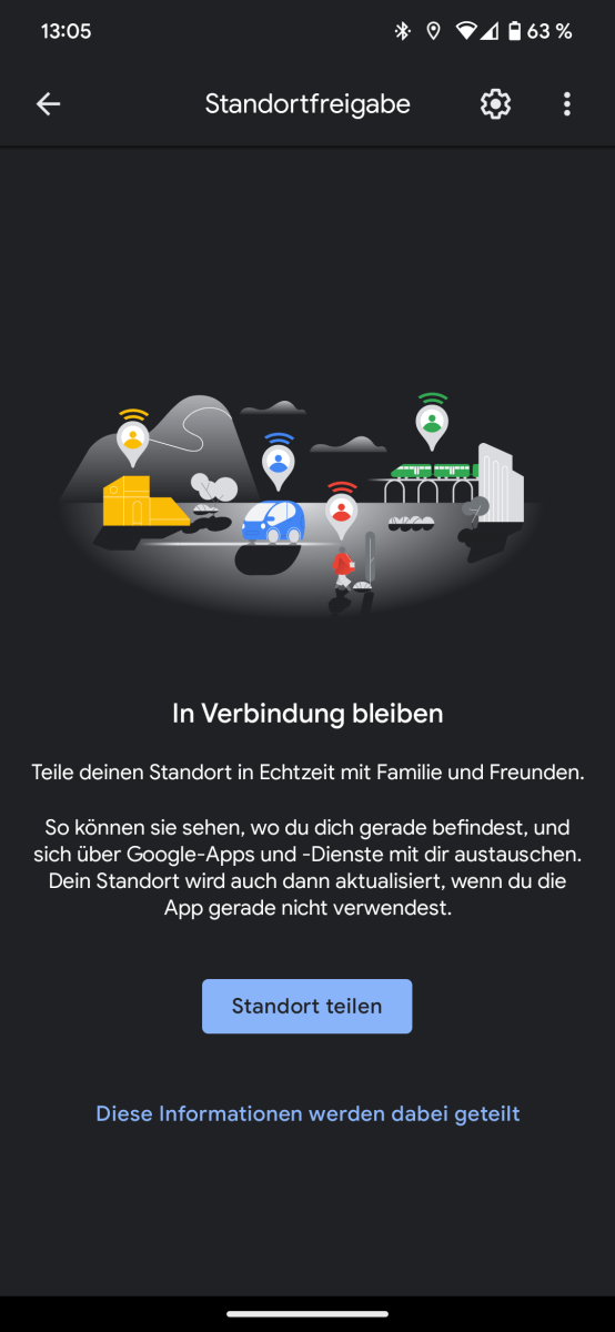 Eigenen Standort in Echtzeit teilen