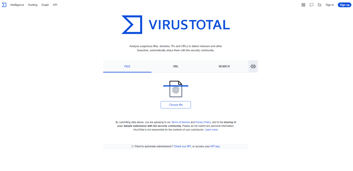 virustotal virus check 1