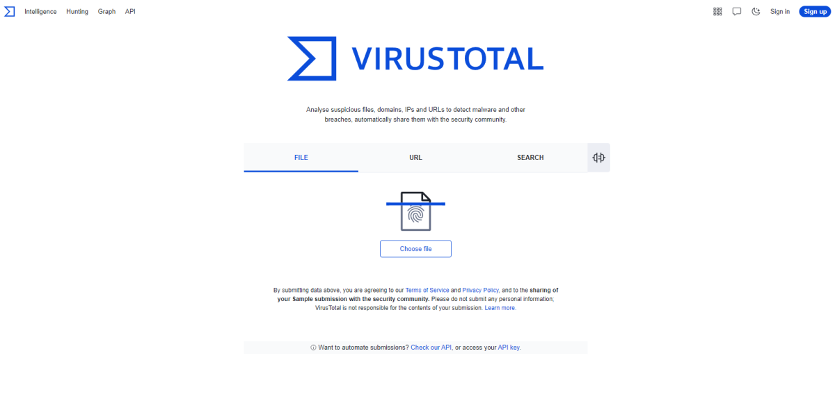 virustotal virus check 1