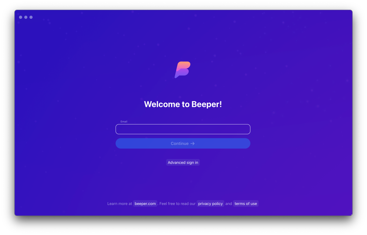 Screenshot of Beeper app on Mac