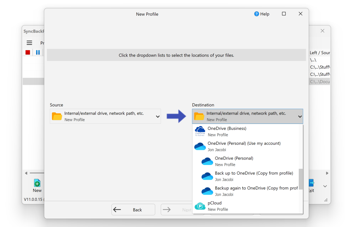 SyncBackPro backup software for Windows