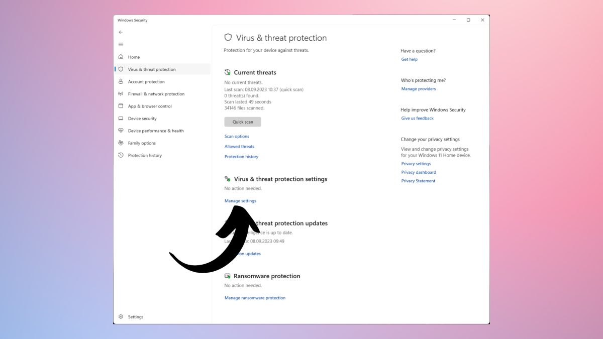 how to set up windows security