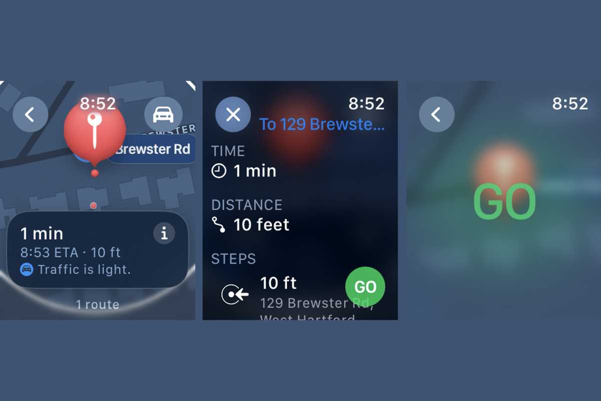 watchOS walking directions