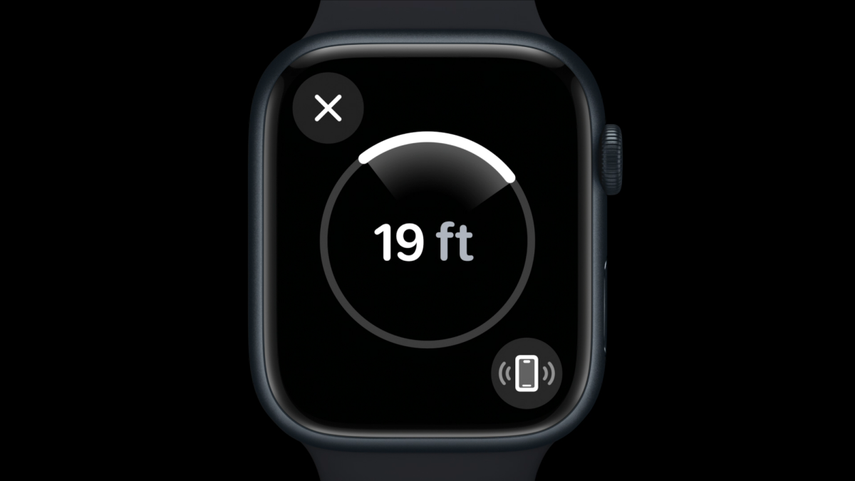 Apple Watch Series 9 mit aktivierter Ortungsfunktion