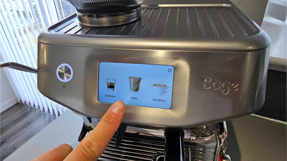 Barista Touch Impress-Touchscreen mit verschiedenen Kaffeeoptionen