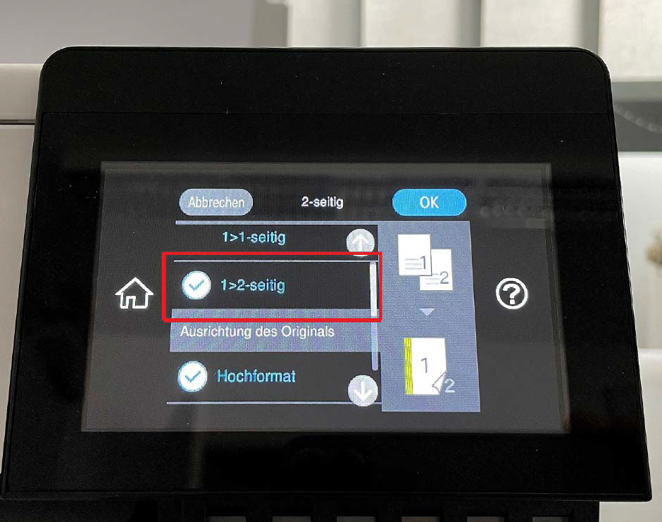 Multifunktionsgeräte mit Duplex-Funktion können nicht nur beim Drucken, sondern auch beim Kopieren beide Seiten der Blätter mit Inhalten versehen – das senkt den Papierverbrauch bei mehrseitigen Kopien.