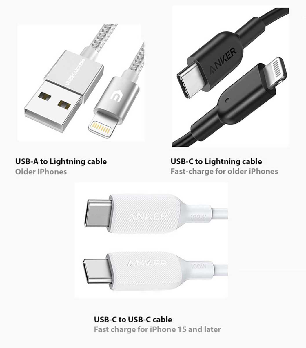 Original iPhone 15/15 Pro / 15 Pro Max 20w Charger Adapter Dock with 3.3ft  C to C Charging Data Cable