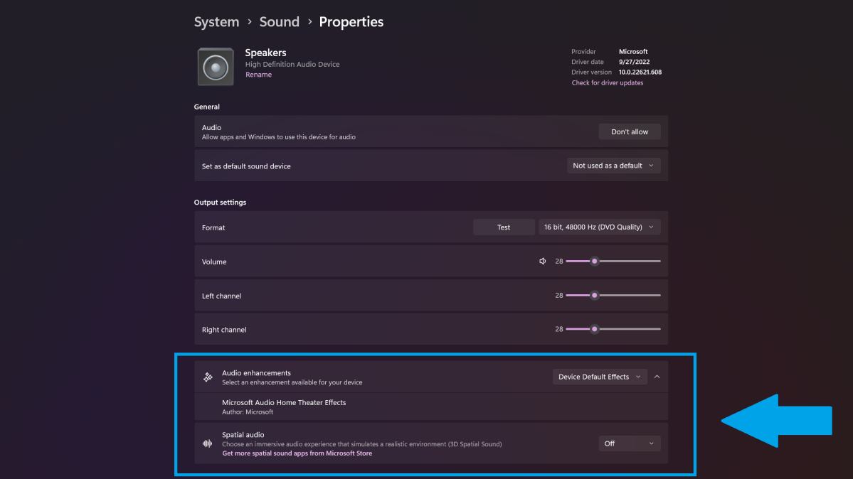 Windows 11 Sound Properties
