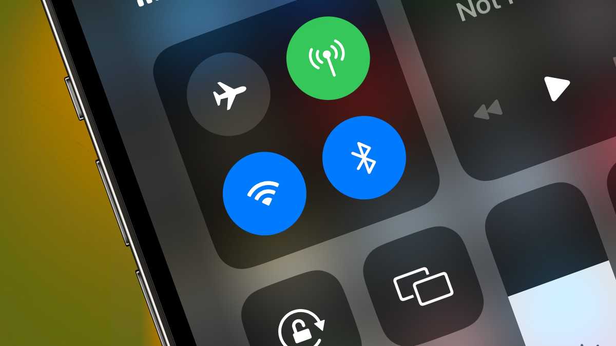 iOS Control Center WiFi Bluetooth