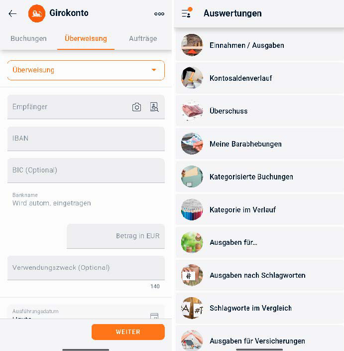 Finanzblick von Buhl Data erledigte Überweisungen problemlos und bietet zudem umfangreiche Auswertungsmöglichkeiten über die eingegebenen Konten hinweg.