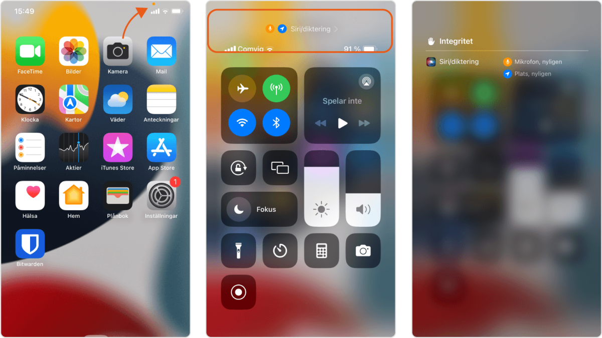 IOS åtkomstindikator