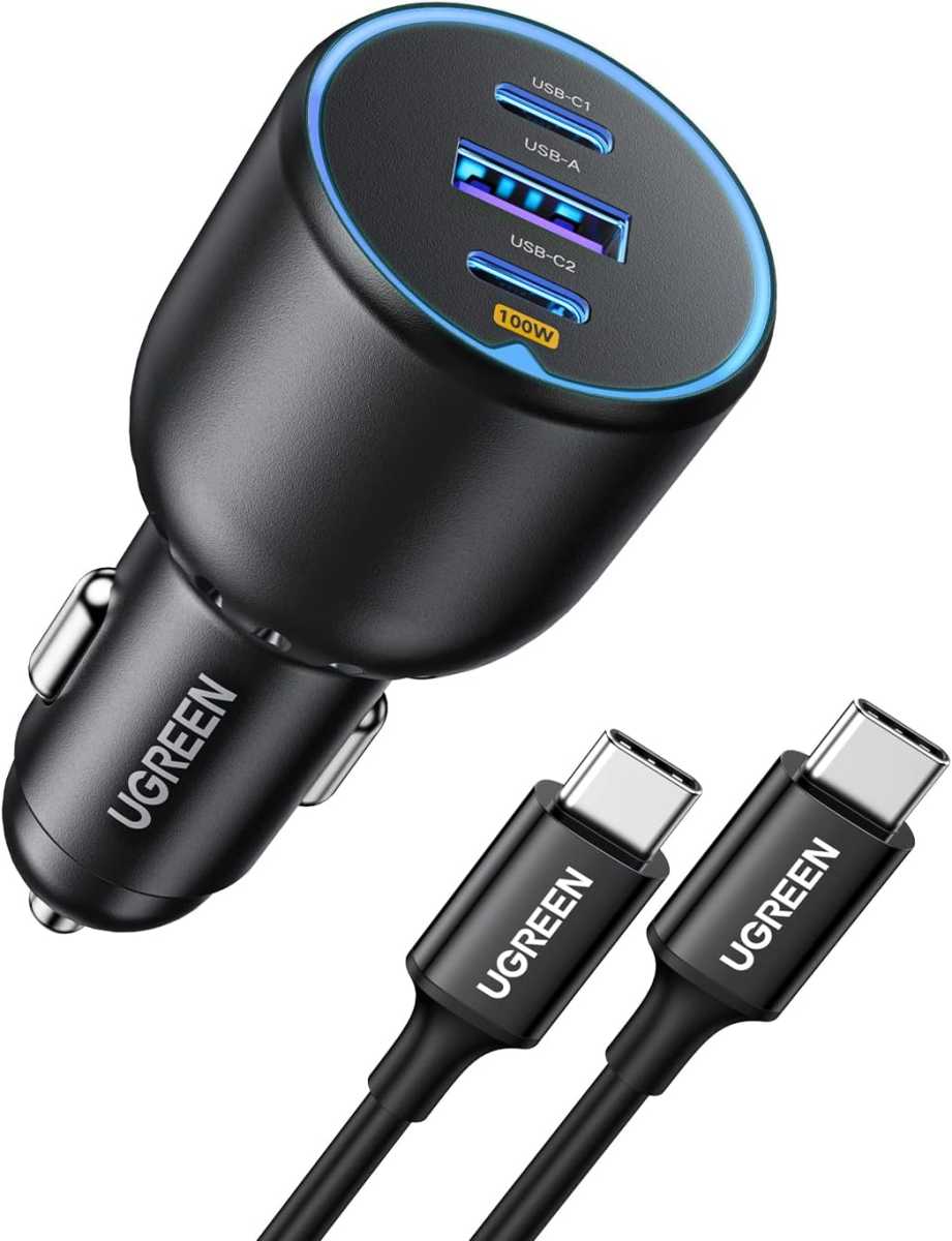 UGREEN 130W USB C PD QC 3.0 billaddare med USB typ C-kabel 45W 30W USB C 