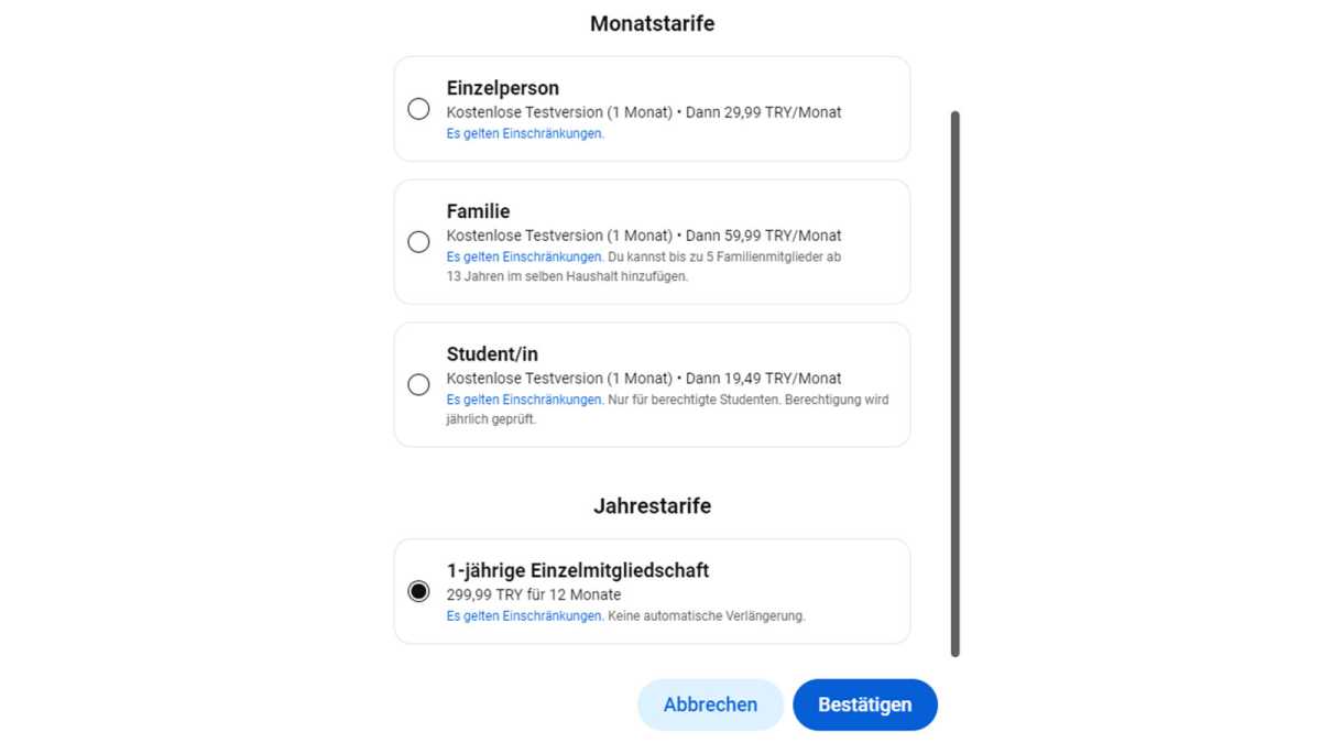Youtube Premium für 10 Euro statt 120 Euro pro Jahr mit diesem Trick ...