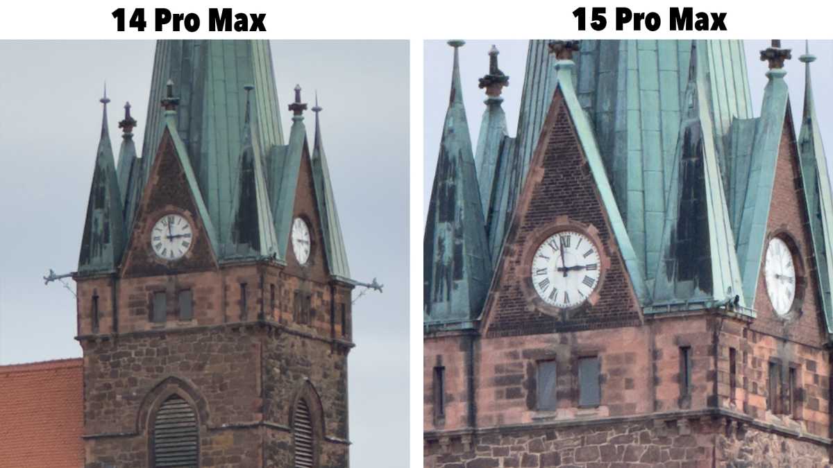 Maximaler digitaler Zoomer: iPhone 14 Pro Max vs. iPhone 15 Pro Max