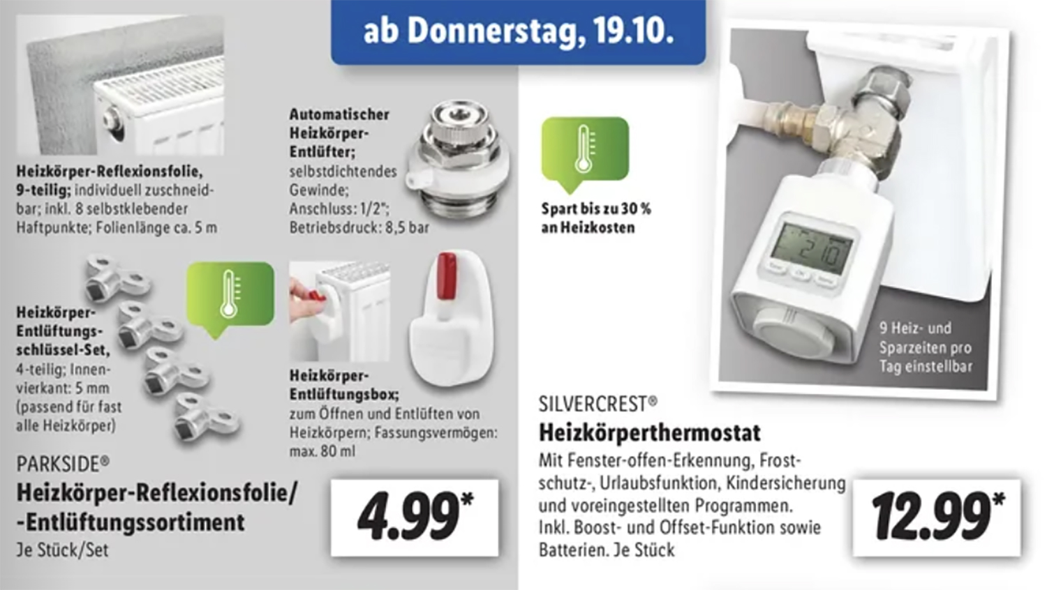 Heute bei Lidl: Wichtiges 5-Euro-Zubehör für Ihre Heizung ...
