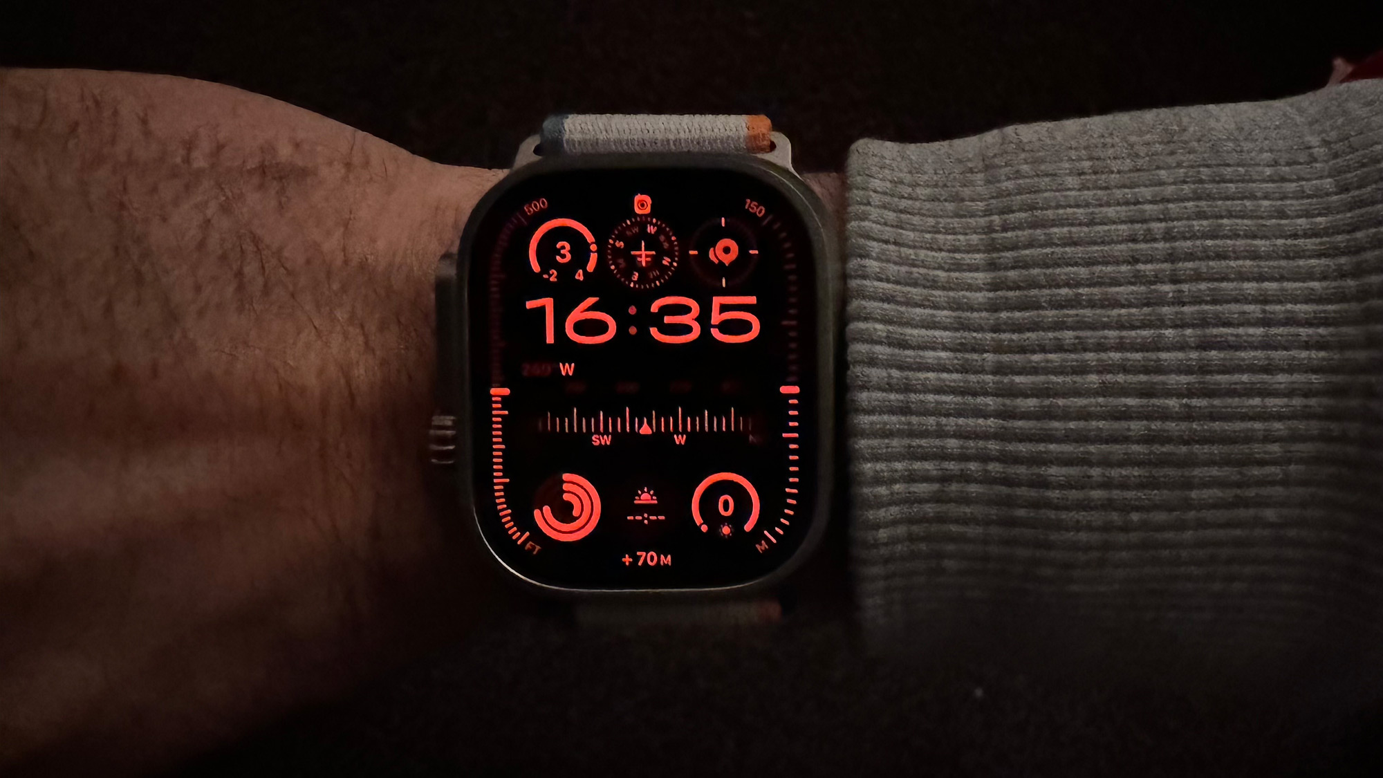 Reseña del Apple Watch Ultra 2: modo nocturno