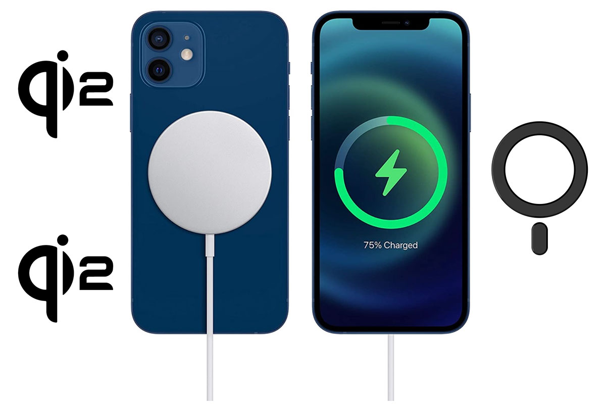 Apple iPhone wireless charging Qi MagSafe or Qi2