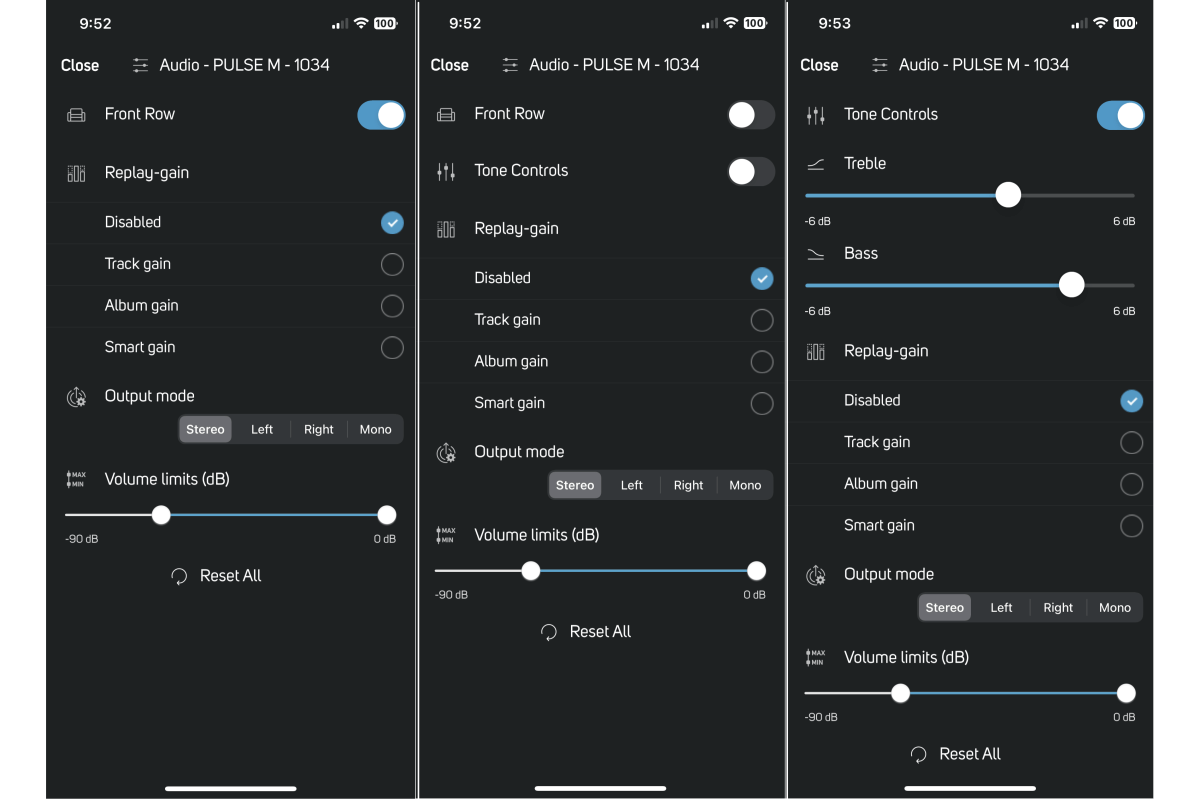 Bluesound Pulse M EQ settings