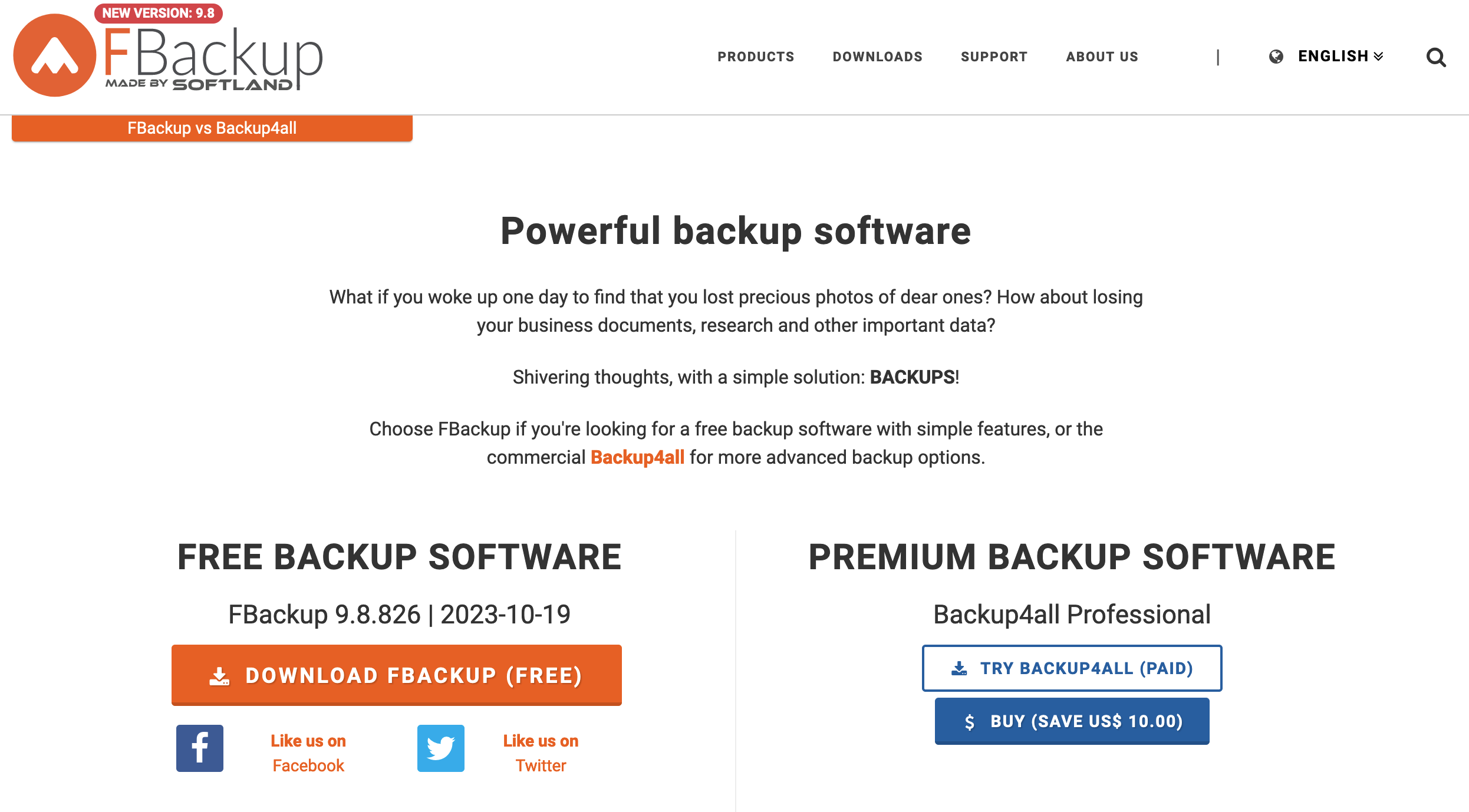 Fbackup 9 - Best free Windows backup