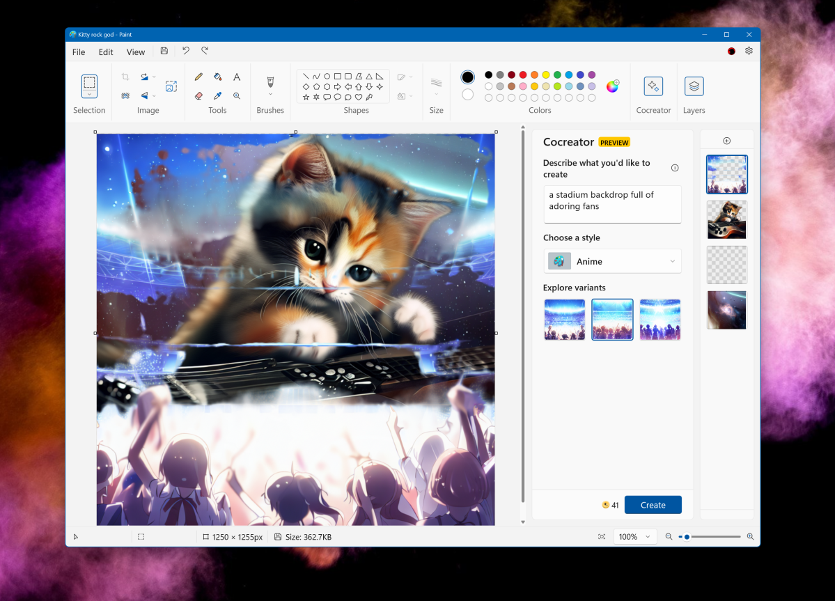 Windows 11 23H2 Actualización de Windows 2023 Paint Kitty