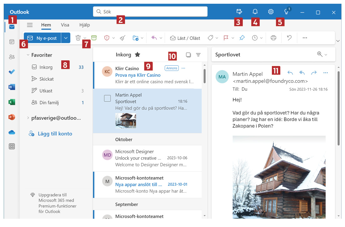 Hejdå E-post - nu är Microsofts nya Outlook-app här - PCforAlla