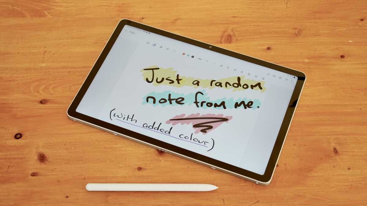 Samsung Galaxy Tab S9 FE front note