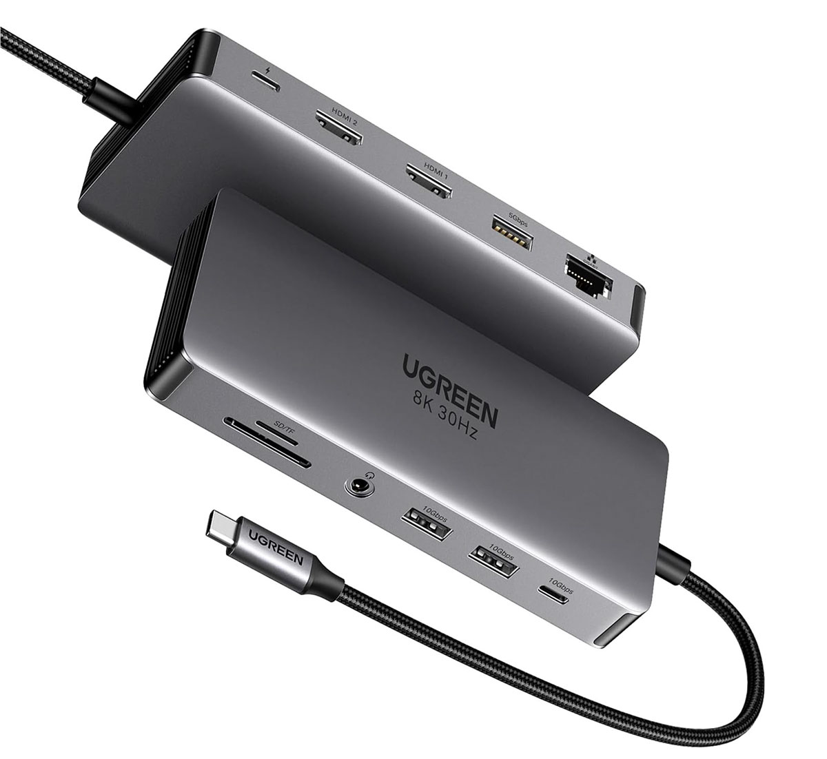 vilcome Adaptador USB C a HDMI VGA, 2 en 1 USB tipo C a VGA HDMI