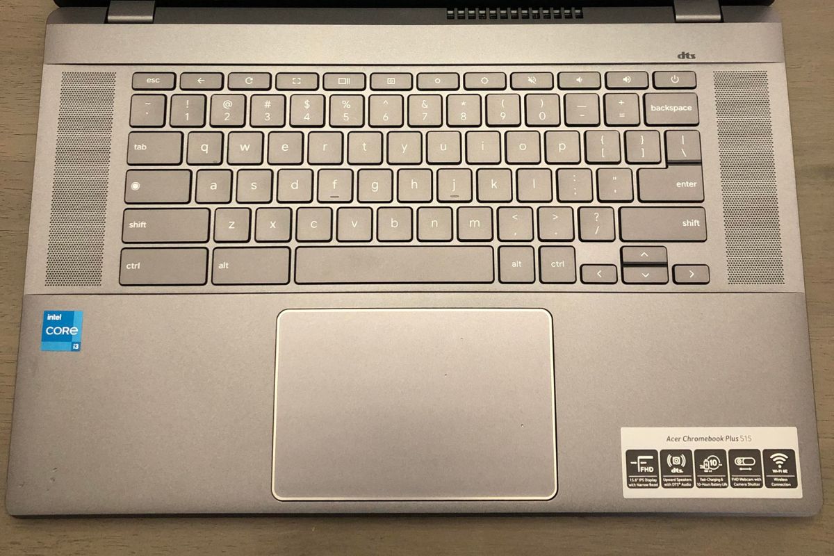 Acer Chromebook Plus 515 keyboard