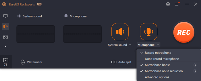 EaseUS Recexperts Choose Microphone