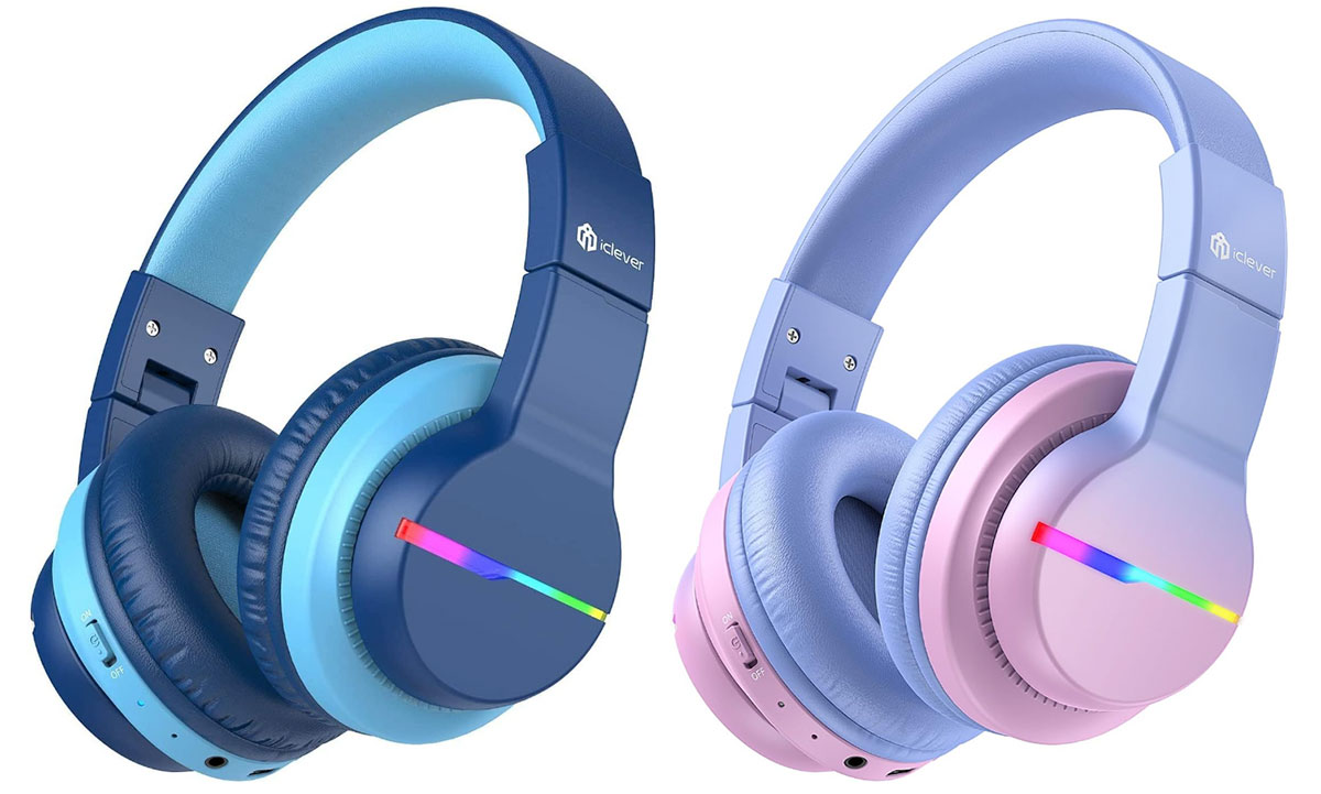 iClever BTH12 Kids Bluetooth Headphones – Three volume settings and lightshow