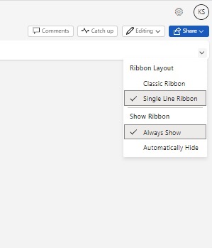 windows 365 ribbon layout